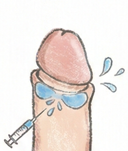 亀頭増大のイメージ図