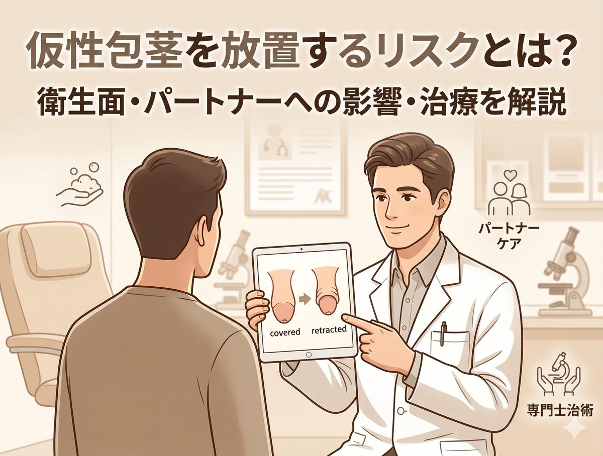 仮性包茎の放置は危険？衛生面・性交渉で生じる4つのリスクと治療の必要性