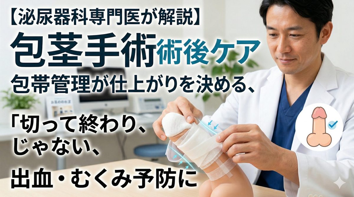 【泌尿器科専門医が解説】包茎手術後の包帯管理が鍵！美しい仕上がりのための全知識と注意点